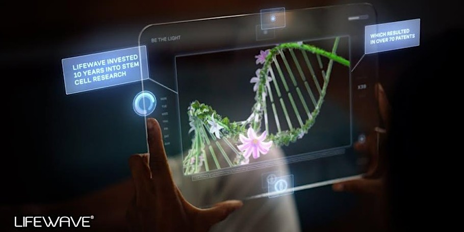 Screen shows Lifewave phototherapy technology.